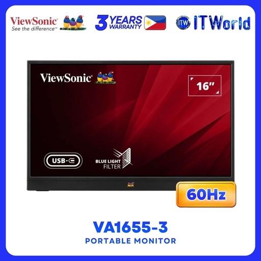 [VA1655-3] Viewsonic VA1655-3 - 16" 1920x1080 FHD / 60Hz / IPS / 7ms GTG / Portable Monitor