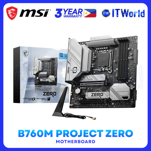 [MSI B760M Project Zero] MSI B760M Project Zero – DDR5, LGA1700, PCIe 5.0, WiFi 6E Motherboard for Desktop