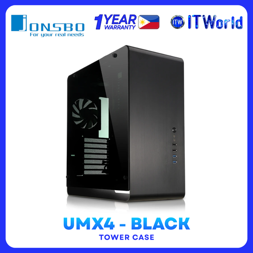 [JONSBO UMX4] Jonsbo UMX4 – ATX Aluminum PC Case, Tempered Glass Window – Desktop PC Chassis