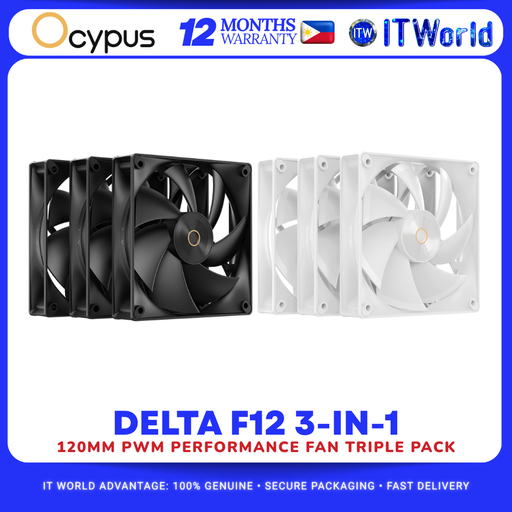 Ocypus Delta F12 3-in-1 - 120mm PWM Performance Fans Triple Pack itw