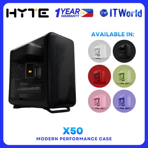 Hyte X50 – ATX Mid-Tower Case Acoustic Glass / Multi-Color Series itw
