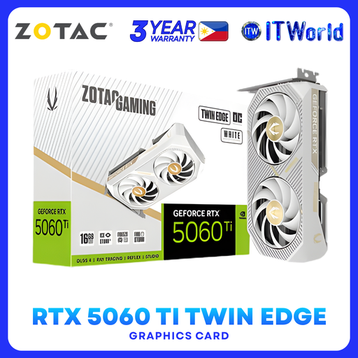 [ZT-B50620Q-10M] ZOTAC RTX 5060 Ti Twin Edge OC 16GB GDDR7 – Desktop Graphics Card ZT-B50620Q-10M itw