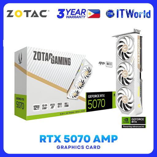 [ZT-B50700FQ-10P] ZOTAC GAMING RTX 5070 AMP White Edition - 12GB GDDR7 - Graphics Card ZT-B50700FQ-10P itw