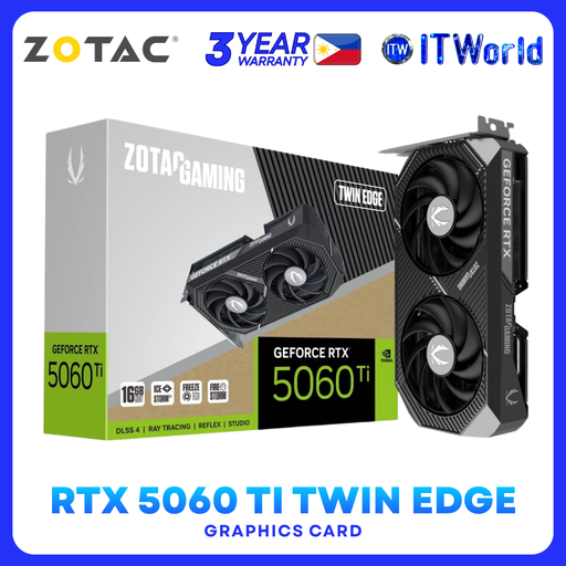 [ZT-B50620E-10M] ZOTAC GAMING RTX 5060 Ti Twin Edge - 16GB GDDR7 - Desktop Graphics Card ZT-B50620E-10M itw