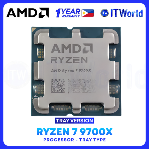 [RYZEN R7 9700X Tray] AMD Ryzen 7 9700X 8-Core 16-Thread Tray Desktop Processor itw