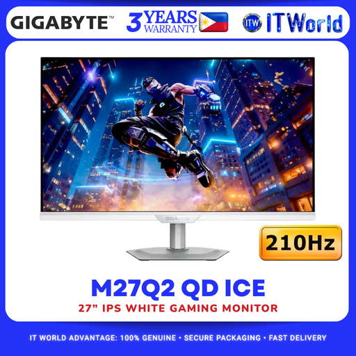 [GP-M27Q2-ICE-AP] Gigabyte M27Q2 QD ICE – 27” 2560×1440 QHD 210Hz SS IPS Gaming Monitor GP-M27Q2-ICE-AP itw