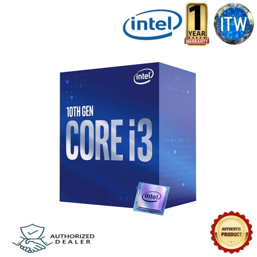 [Intel Core i3-10100 Processor] Intel Core i3-10100 3.6 GHz Quad-Core LGA 1200 Desktop Processor