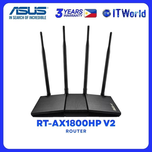 [RT-AX1800HP V2] ASUS RT-AX1800HP V2 AX1800 Dual-Band Speed WiFi 6 Extendable Router