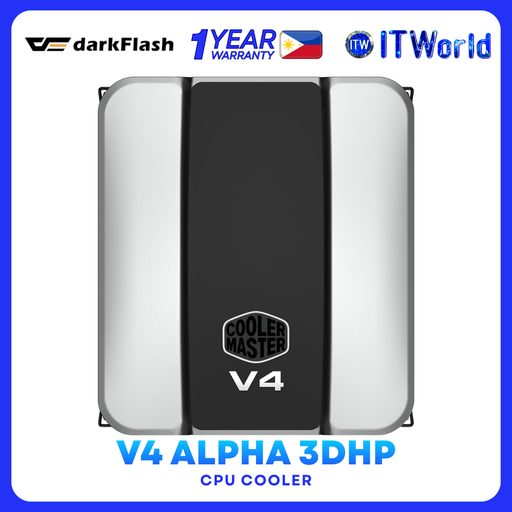 [MAZ-T2HP-217PK-R1] Cooler Master – V4 Alpha 3DHP Black CPU Air Cooler for Intel & AMD Desktop itw