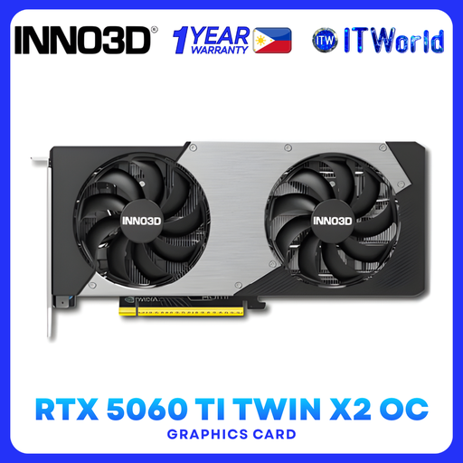 [N506T2-16D7X-191073N] INNO3D RTX 5060 Ti TWIN X2 OC - 16GB GDDR7 PCIe 5.0 Graphics Card 