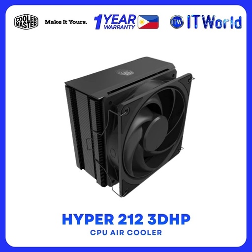 [MAY-T2HP-217PK-R1] Cooler Master Hyper 212 3DHP Black CPU Air Cooler - 2 Heatpipes, 2050RPM, Intel & AMD Support