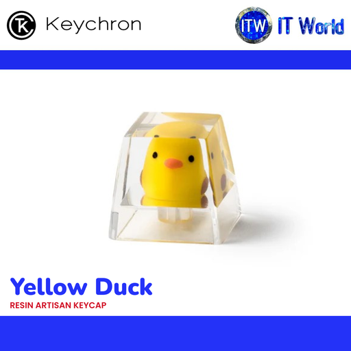 [RT-25] Keychron Yellow Duck Resin Artisan Keycap Backlight Shine-Through (RT-25) | itw