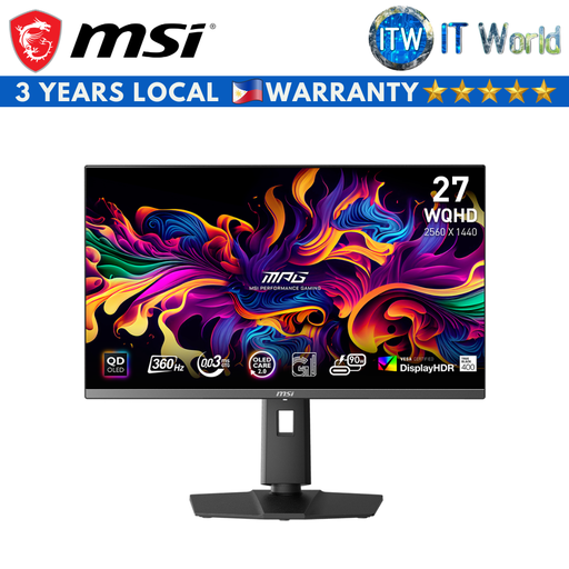 [MPG 271QRX] MSI MPG 271QRX - 27" QHD(2560 x 1440) / 360Hz / QD-OLED / 0.03ms(GtG) / Flat Gaming Monitor