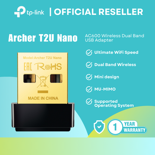 [Archer T2U Nano] TP-Link Archer T2U Nano – AC600 Wi-Fi 5 – Nano USB wireless adapter