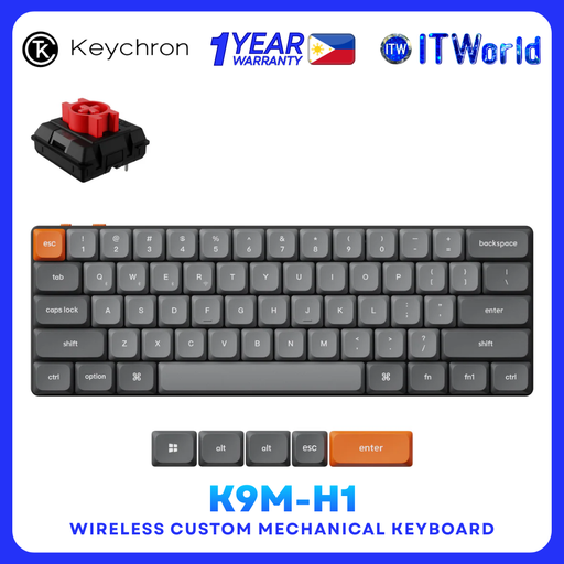 [K9M-H1] Keychron K9 Max – 60% low-profile Wireless Mechanical Keyboard for Desktop itw