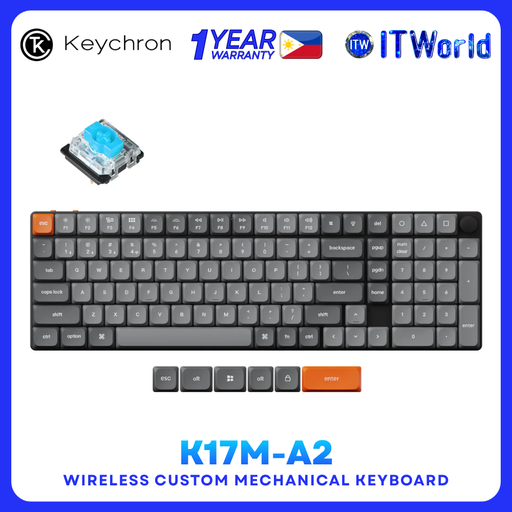 [K17M-A2] Keychron K17 Max - 2000mAh QMK Wireless Mechanical Keyboard for Desktop itw