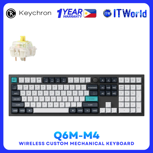 [Q6M-M4] Keychron Q6 Max – Full Size QMK/VIA Wireless Custom Mechanical Keyboard for Desktop