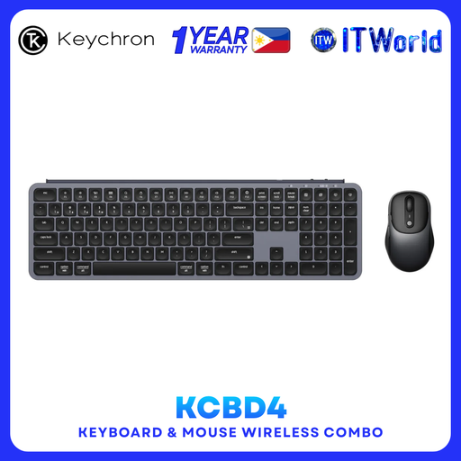 [KCBD4] Keychron - B6 Pro & BM24 Wireless Keyboard & Mouse Combo for Desktop and Laptop