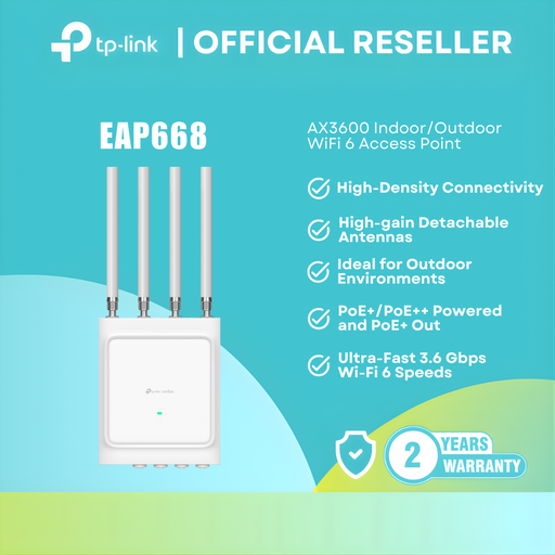 [EAP668-Outdoor HD] TP-Link Omada EAP668-Outdoor HD - AX3600 WiFi 6 Outdoor Access Point itw