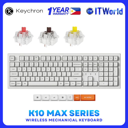 Keychron K10 Max Series – 100% QMK Wireless Mechanical Keyboard