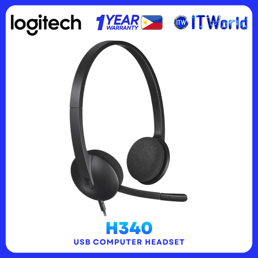 [Logitech H340] Logitech H340 USB Computer Headset (Black)