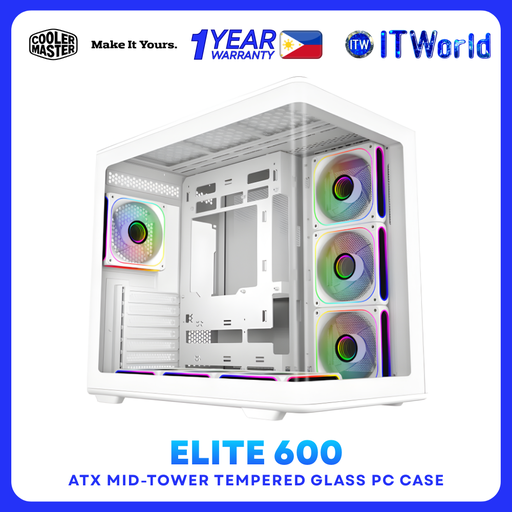 [E600-WGNN-S02] Cooler Master Elite 600 White PC Case (E600-WGNN-S02) itw