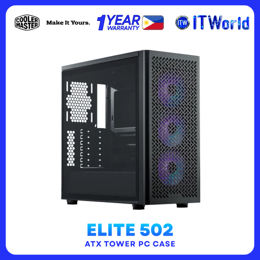 [E502-KGNN-S00] Cooler Master Elite ELITE 502 - Mid Tower PC Case Mesh TG ATX | E502-KGNN-S00 itw