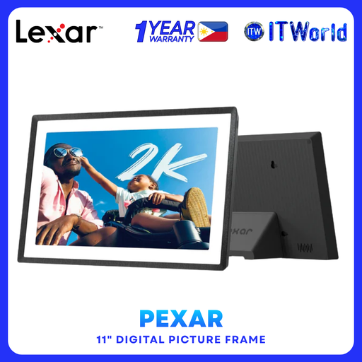[PX-110BLKGLR] Lexar Pexar 11″ Digital Picture Frame | 2K Touch Display 32GB Wi-Fi Smart Frame itw