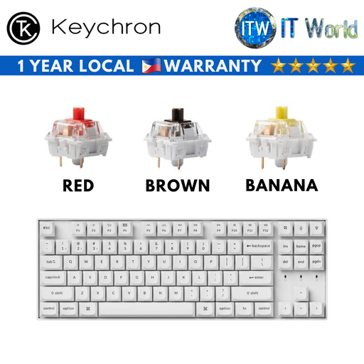 Keychron K8 Pro QMK/VIA White Backlight Hot-Swappable Wireless Mechanical Keyboard