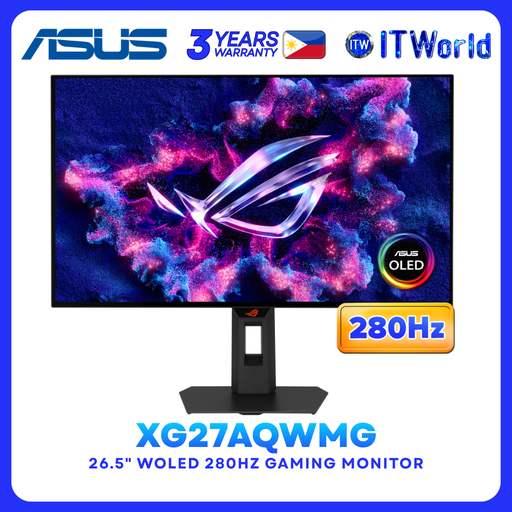 [XG27AQWMG] ASUS ROG Strix OLED XG27AQWMG 27” QHD WOLED 2560x1440 280Hz 0.03ms HDR Gaming Monitor