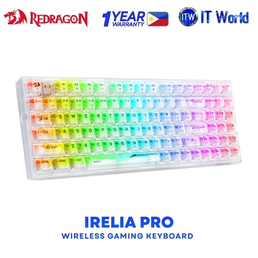 [K658CT-RGB-PRO] Redragon Irelia Pro Hot-Swappable Tri-mode Mechanical Wireless Gaming Keyboard - K658CT-RGB-PRO
