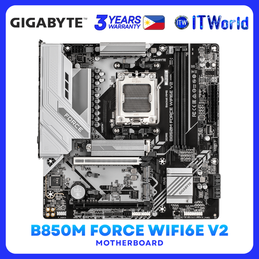 [GA-B850M-FORCE-WF6E-V2] GIGABYTE B850M FORCE WIFI6E V2 AM5 DDR5 Micro-ATX Motherboard with WiFi 6E itw