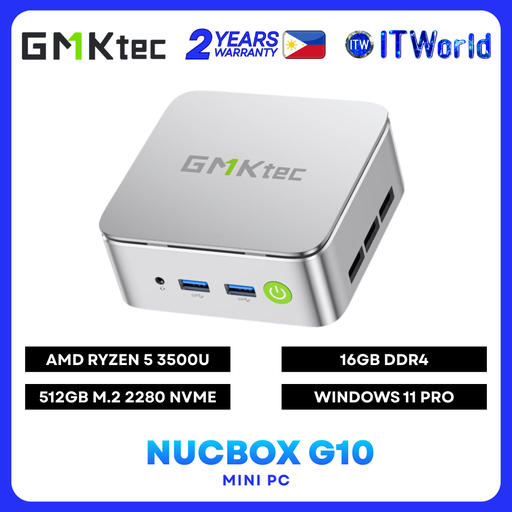 [GMK-G10-3500U/16/512/SLV] GMKtec Nucbox G10 Mini PC Ryzen 5 3500U / 16GB / 512GB / Win11 Pro GMK-G10-3500U/16/512/SLV itw