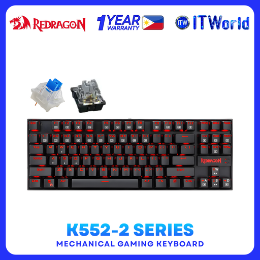 [Kumara K552-2 RPC/silver] Redragon K552-2 Kumara Series Mechanical Gaming Keyboard itw