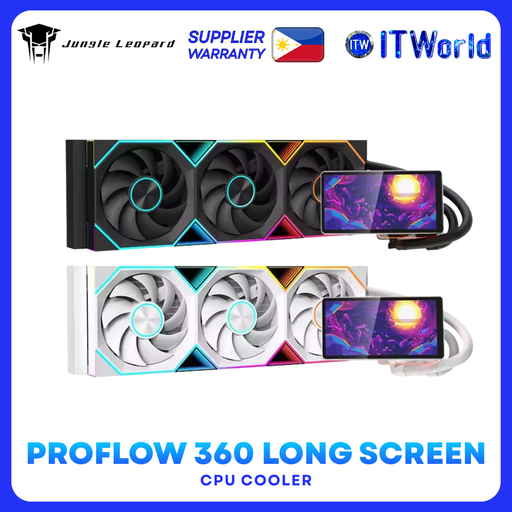 Jungle Leopard Proflow 360 5.5" LCD Magnetic Screen 320W TDP CPU Water Cooler Black/White