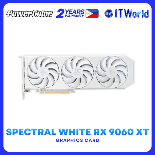 [RX9060XT 16G-L/OC/WHITE] PowerColor Hellhound Spectral White RX 9060 XT 16GB GDDR6 PCIe 5.0 RX9060XT 16G-L/OC/WHITE