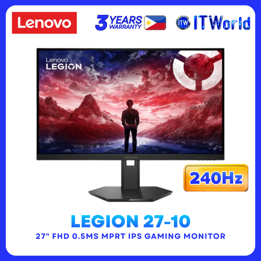 [68C5GAC4PH] Lenovo Legion 27-10 - 27" 1920×1080 FHD 240Hz IPS 0.5ms Gaming Monitor 68C5GAC4PH