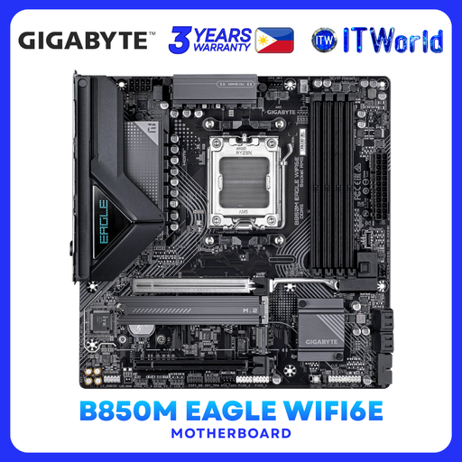 [GA-B850M-EAGLE-WF6E] GIGABYTE B850M EAGLE WIFI6E AM5 DDR5 Micro-ATX Motherboard GA-B850M-EAGLE-WF6E
