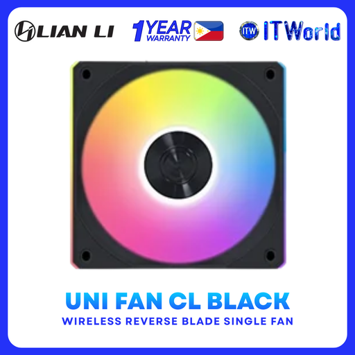 [G99.12RCL1W1B.00] Lian Li UNI Fan CL Wireless Reverse Blade 120mm ARGB Single Fan G99.12RCL1W1B.00