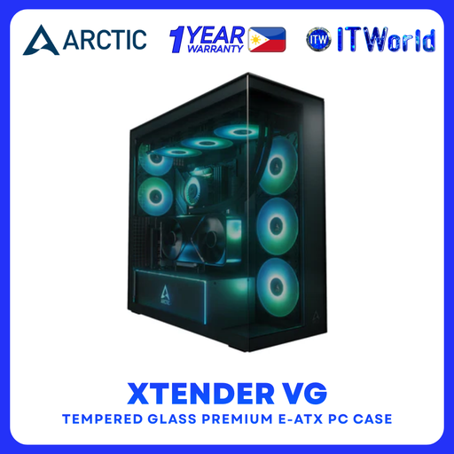 [ACPCC00016A] Arctic Xtender VG Tempered Glass E-ATX PC Case Vertical GPU PCIe 4.0 7 Slot ACPCC00016A itw