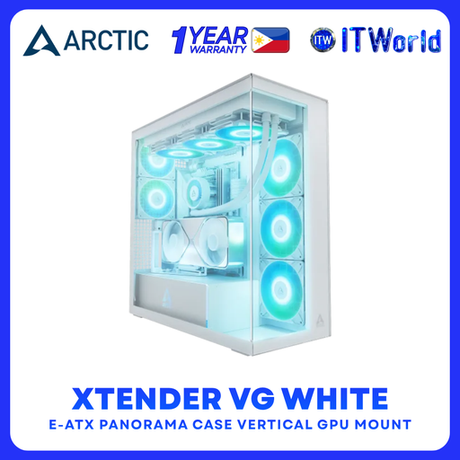 [ACPCC00017A] ARCTIC Xtender VG White E-ATX Panorama Case Vertical GPU ACPCC00017A itw
