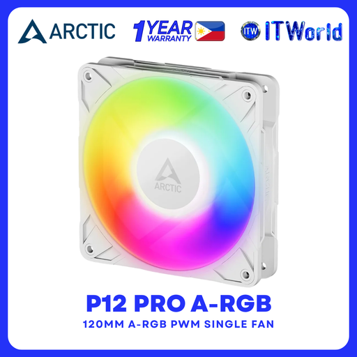 [ACFAN00311A] Arctic P12 Pro A-RGB 120mm PWM High Static Pressure 3000RPM White Fan ACFAN00311A