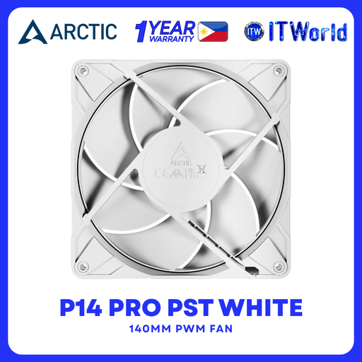 [ACFAN00317A] ARCTIC P14 Pro PST White 140mm PWM 2500RPM High Static Pressure Daisy-Chain Fan ACFAN00317A