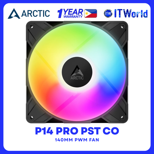 [ACFAN00315A] Arctic P14 Pro A-RGB 140mm PWM High Static Pressure 2500RPM Black Fan ACFAN00315A