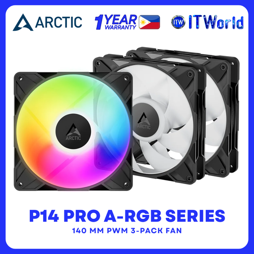 [ACFAN00320A] Arctic P14 Pro A-RGB Series 140mm PWM 3-Pack Daisy-Chain Fan ACFAN00320A