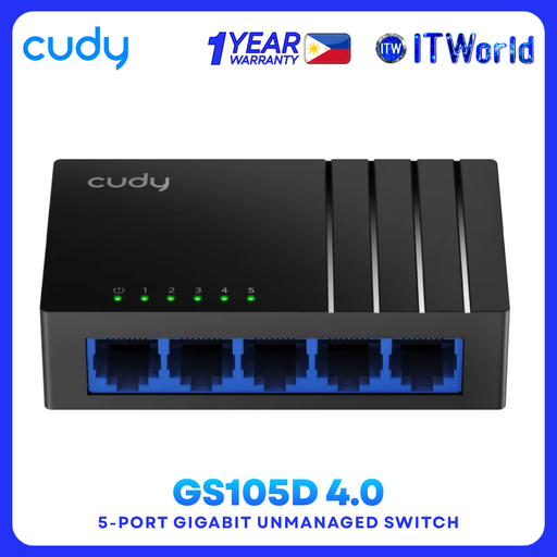 [GS105D] GS105D 4.0 – 5-Port Gigabit Ethernet Unmanaged Switch for Desktop & Laptop itw
