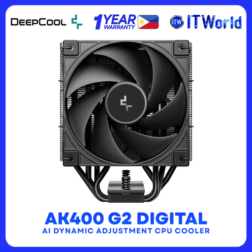 [R-AK400G2-BKNNMN-GJD-1] DeepCool AK400 G2 Digital NYX AI CPU Air Cooler w/ Digital Display R-AK400G2-BKNNMN-GJD-1