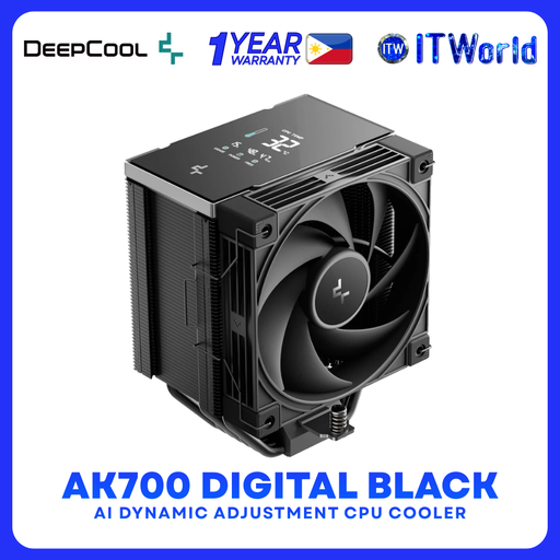 [R-AK700-BKNNMN-GJD-1] DeepCool AK700 Digital AI Series CPU Cooler 120mm PWM w/ Quad Digital Display
