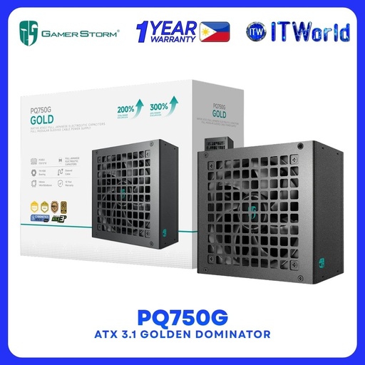 [R-PQ750G-FD1B-JGUS-V1] Gamer Storm PQ750G 750W ATX PSU 80+ Gold Fully Modular PCIe 5.1 12V-2x6 R-PQ750G-FD1B-JGUS-V1