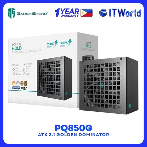[R-PQ850G-FD1B-JGUS-V1] Gamer Storm PQ850G 850W PSU 80+ Gold Fully Modular PCIe 5.1 12V-2x6 R-PQ850G-FD1B-JGUS-V1
